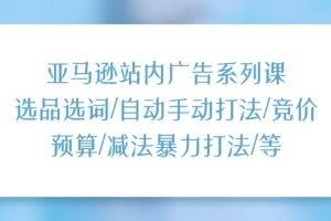 （11429期）亚马逊站内广告系列课：选品选词/自动手动打法/竞价预算/减法暴力打法/等