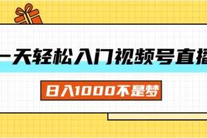 （11906期）一天入门视频号直播带货，日入1000不是梦