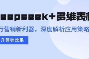 （14280期）Deepseek+多维表格，银行营销新利器，深度解析应用策略，提升营销效果