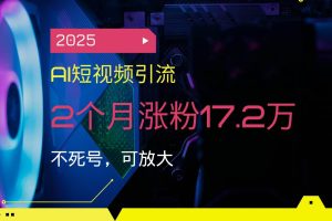 （14213期）2025AI短视频引流，2个月涨粉17.2万，不死号，可放大
