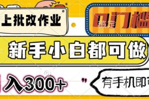 （14914期）线上批改作业 0门槛 新手小白都可做 日入300+ 有手机即可