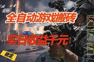 （17315期）全自动游戏挂机，实日收益1000+ 副业必看 小白必做！