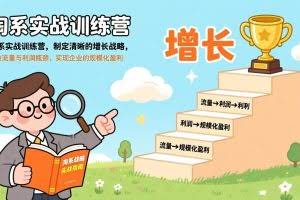 （17278期）淘系实战训练营，制定清晰的增长战略，突破流量与利润瓶颈，实现企业的规模化盈利