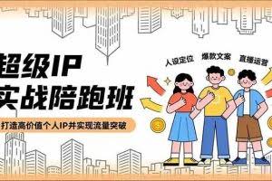 （16730期）超级IP实战陪跑班，人设定位、爆款文案、直播运营，打造高价值个人IP并实现流量突破