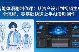 （17709期）智能体漫剧制作课：从资产设计到视频生成全流程，零基础快速上手AI漫剧创作