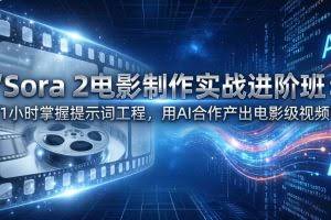（17679期）Sora 2电影制作实战进阶班：1小时掌握提示词工程，用AI合作产出电影级视频