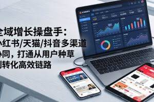 （17605期）全域增长操盘手：小红书/天猫/抖音多渠道协同，打通从用户种草到转化高效链路