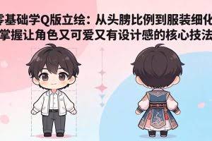 （18036期）零基础学Q版立绘：从头身比例到服装细化，掌握让角色又可爱又有设计感的核心技法