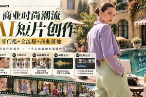 （21000期）从一张模特图到高级时尚广告大片：AI三视图资产、场景合成、电影分镜、动态生成与复古音乐剪辑实战课